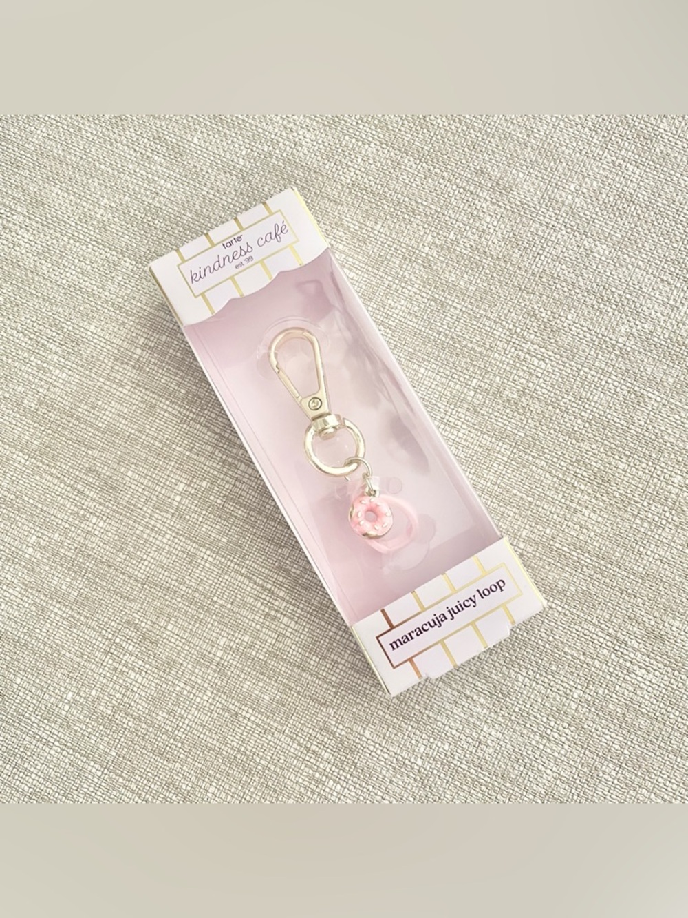 NIB Tarte Maracuja Juicy Loop Charm & Keychain